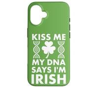 Custodia per iPhone 16 St Patricks Kiss Me My DNA dice che sono irlandese