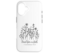 Custodia per iPhone 16 stare fermi nella fede uomini cristiani donne amano Dio Gesù