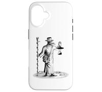Custodia per iPhone 16 Steampunk Peste Pestilenza Tarocchi Vintage Horror