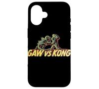 Custodia per iPhone 16 Stencil Mash Geek tra King Kong Skull Island e Gaw MonsterVerse