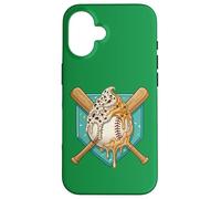 Custodia per iPhone 16 Stile a goccia di gelato da baseball | Gelato di fusione giovanile adolescente