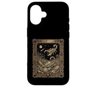 Custodia per iPhone 16 Stile carta dei tarocchi astrologia dello zodiaco dello Scorpione
