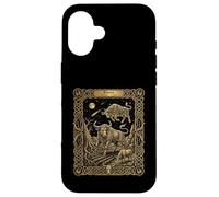 Custodia per iPhone 16 Stile carta dei tarocchi dell'oroscopo dello zodiaco del Toro