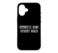 Custodia per iPhone 16 StoicTech Pixel Art Memento Mori Detto