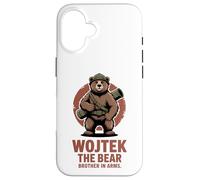 Custodia per iPhone 16 Storia militare dell'orso Wojtek della seconda guerra mondiale