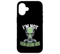 Custodia per iPhone 16 Strano Divertente Im Not From Around Here Alien Costume