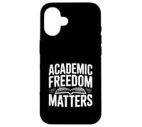 Custodia per iPhone 16 Studioso di supporto per la libertà accademica