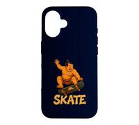 Custodia per iPhone 16 Sumo Skateboarding Divertente giapponese Ukiyo-e Skater