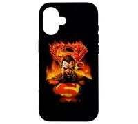 Custodia per iPhone 16 Superman Man On Fire