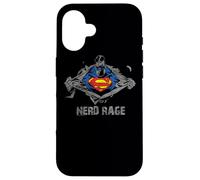 Custodia per iPhone 16 Superman Nerd Rage