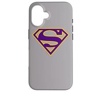 Custodia per iPhone 16 Superman Purple & Gold Shield Logo