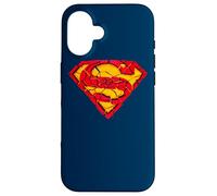 Custodia per iPhone 16 Superman Shattered Shield Logo