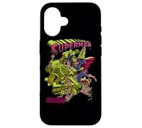 Custodia per iPhone 16 Superman Versus Metallo Blacklight