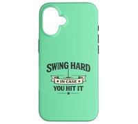 Custodia per iPhone 16 Swing Hard In Case You Hit It More Holes Golf Meme