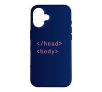 Custodia per iPhone 16 Tag corpo testa HTML Codifica sintassi Sviluppatore Web CSS Coder