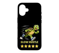 Custodia per iPhone 16 Tartaruga in esecuzione Slow Hustle 5 stelle