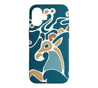 Custodia per iPhone 16 Tatuaggio Esoterico Siberian Ice Prince Princess Deer