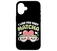 Custodia per iPhone 16 Tè Matcha Che Dice Tè Verde I Like You Very Matcha