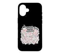 Custodia per iPhone 16 Teacher Introvert Graded Paper Over People