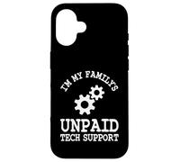 Custodia per iPhone 16 Tech Sono l'ingegnere del software di supporto tecnico non retribuito della mia famiglia