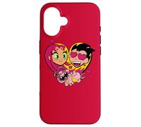 Custodia per iPhone 16 Teen Titans Go! Starfire and Robin