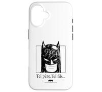 Custodia per iPhone 16 Tel père Tel fils Batman Ritratto Iconic Duo