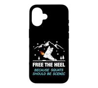 Custodia per iPhone 16 Telemark Skiing Squats Should Be Scenic
