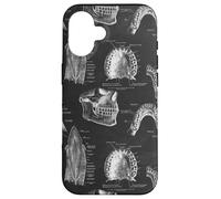 Custodia per iPhone 16 Tema Dentale Vintage Denti Umani Anatomia Grafica