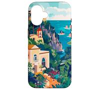 Custodia per iPhone 16 Tema Europa Villaggio Mare Italia