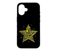 Custodia per iPhone 16 Termini di Natale in forma di stella nuvola parola