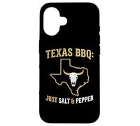Custodia per iPhone 16 Texas BBQ Just Sale and Pepper Authentic Pitmaster Grilling
