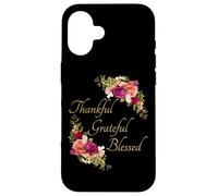 Custodia per iPhone 16 Thankful Grateful Blessed - Women & Girls Christian Faith