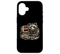 Custodia per iPhone 16 The Eternal Debugger Divertente Trash Panda IT Programmatore Raccoon