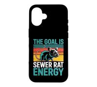 Custodia per iPhone 16 The Goal Is Sewer Rat Energy Meme caotico -