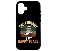 Custodia per iPhone 16 The Library Is My Happy Place - Lettore vintage per bibliotecari retrò