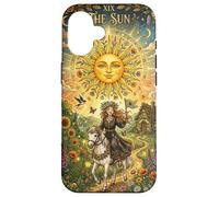 Custodia per iPhone 16 The Sun Tarot Card Celestial Maiden Horse