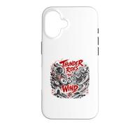 Custodia per iPhone 16 Thunder cavalca la leggenda Yokai del vento e della tempesta