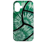 Custodia per iPhone 16 Tie-dye verde della squadra di pallavolo carino