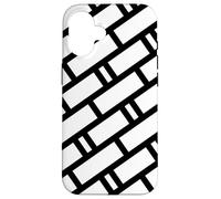 Custodia per iPhone 16 Timeless Bicolor Rectangle White and Black Metro Tiles