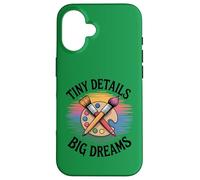 Custodia per iPhone 16 Tiny Details Big Dreams Art Teacher Painter Palette
