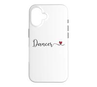 Custodia per iPhone 16 Tipografia del cuore ballerino