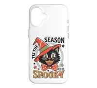 Custodia per iPhone 16 Tis The Season To Be Spooky Vampire Cat Halloween