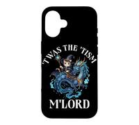 Custodia per iPhone 16 Tism M'Lord Wizard Cat Dragon Medieval Fantasy