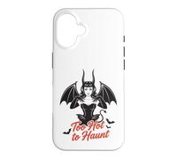 Custodia per iPhone 16 Too Hot to Haunt Retro Pin Up Demon Halloween Costume