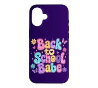 Custodia per iPhone 16 Torna a scuola Babe Retro Groovy Carino Daisy Butterfly