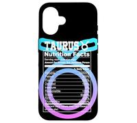 Custodia per iPhone 16 Toro Valori nutrizionali Segno zodiacale Astrologia Blu Viola