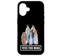 Custodia per iPhone 16 Totus Tuus Maria Totalmente tua cattolica JPII Madre Maria