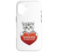 Custodia per iPhone 16 Trap Neuter Return (TNR) The Humane Solution gatto cuore amore