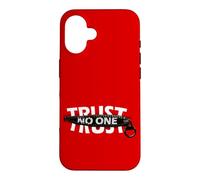 Custodia per iPhone 16 Trust No One Cool Motivational Illustration Graphic Quotes