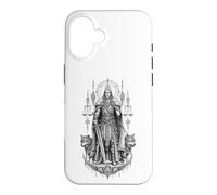 Custodia per iPhone 16 Tyr Norse War Justice Wolf Rune Mitologia Opera d'arte